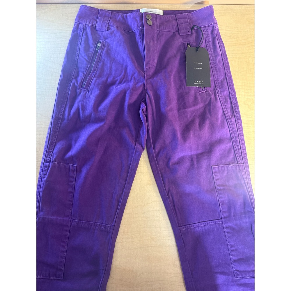 Current Elliott The Captain Super Skinny Purple Utility Cargo Pants 26 NEW